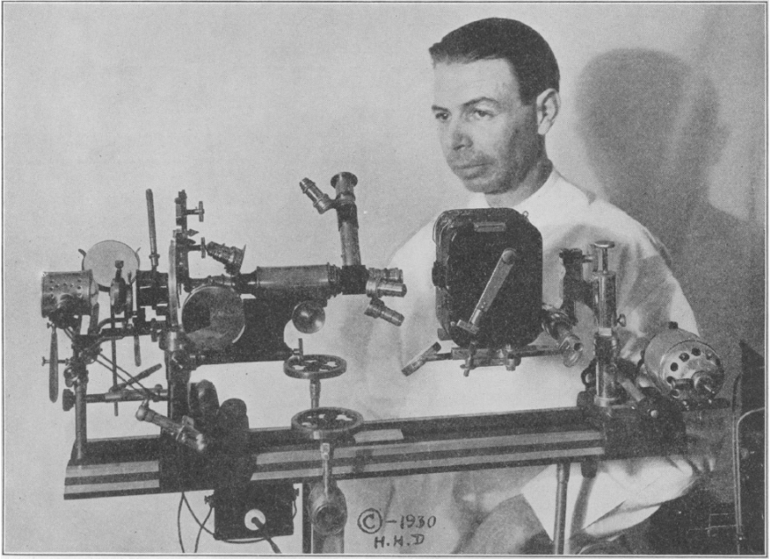 Royal Rife with one of his early microscopes